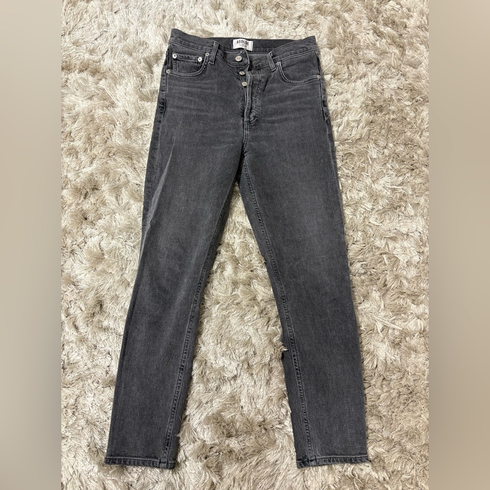 Sz27 Agolde Nico high rise Charcoal Denim Jeans